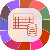 Table Data Icon Design vector
