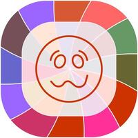 Woozy Face Icon Design vector