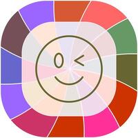 Winking Face Icon Design vector