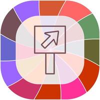 Diagonal Up Right Arrow Icon Design vector