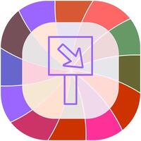 Diagonal Down Right Arrow Icon Design vector