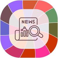 News Analysis Icon Design vector