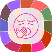 Yawning Face Icon Design vector