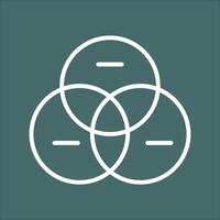 Venn Diagram Icon Design vector