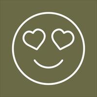 Smiling Face with Hearts Icon Design vector