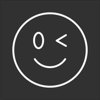 Winking Face Icon Design vector