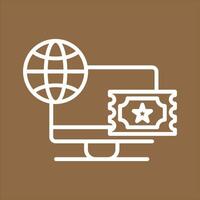 Ticket System Icon Design vector