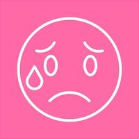 Crying Face Icon Design vector