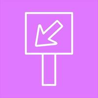 Diagonal Down Left Arrow Icon Design vector