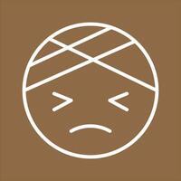 Face with Head-Bandage Icon Design vector