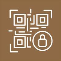 QR Code Encryption Icon Design vector