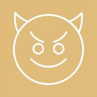 Smiling Face with Horns Icon Design vector