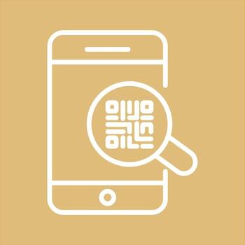 QR Code Authentication Icon Design vector