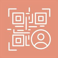 QR Code Contact Icon Design vector