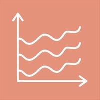 Spline Chart Icon Design vector