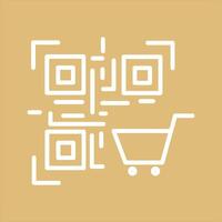 QR Code Shopping Icon Design vector