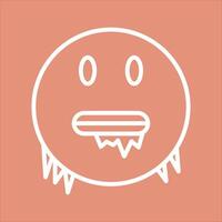 Cold Face Icon Design vector