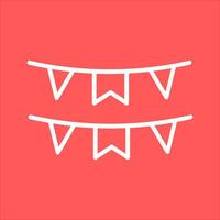 Bunting Flags Icon Design vector