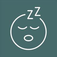 Sleeping Face Icon Design vector