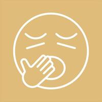 Yawning Face Icon Design vector