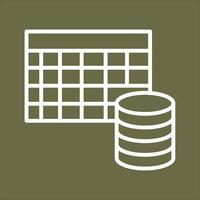 Table Data Icon Design vector