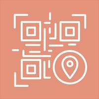 QR Code GPS Icon Design vector