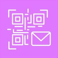 QR Code Email Icon Design vector
