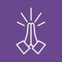 Folded Hands Icon Design vector