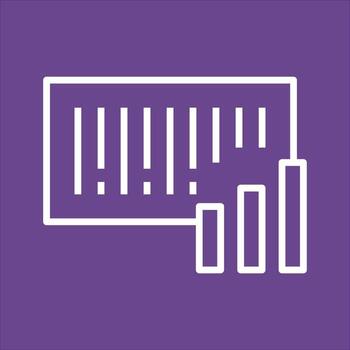 Barcode Analytics Icon Design vector