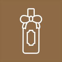 Wine Bottle with Bow Icon Design vector