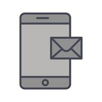 Mobile E-mail Icon Design vector