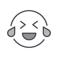 Face with Tears of Joy Icon Design vector
