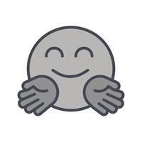 Hugging Face Icon Design vector
