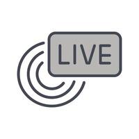 Live Broadcast Icon Design vector