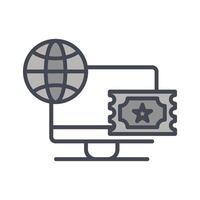 Ticket System Icon Design vector