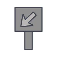 Diagonal Down Left Arrow Icon Design vector