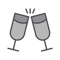 Wine Cheers Icon Design vector