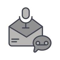 Voice Message Icon Design vector