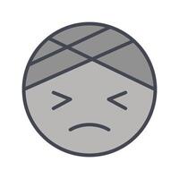 Face with Head-Bandage Icon Design vector