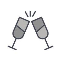 Champagne Toast Icon Design vector