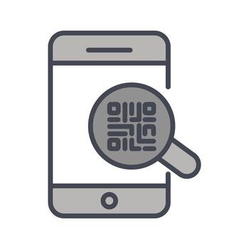 QR Code Authentication Icon Design vector