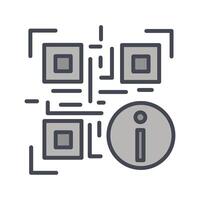 QR Code Information Icon Design vector