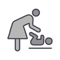 Changing Table Icon Design vector