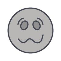 Woozy Face Icon Design vector