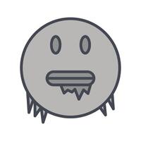 Cold Face Icon Design vector