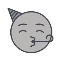 Partying Face Icon Design vector