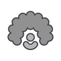 Clown Wig Icon Design vector