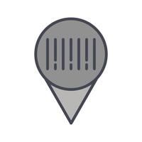 Barcode Location Icon Design vector