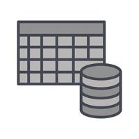 Table Data Icon Design vector