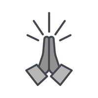 Folded Hands Icon Design vector